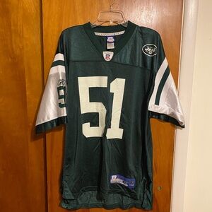 National Football League (NFL) Jets Green Jersey with White Lettering #51 Vilma